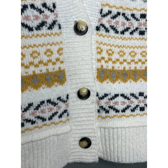 Hem and Thread Women's Large Patterned V-Neck Button-Up Cardigan - Picture 9 of 9